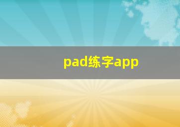 pad练字app