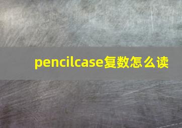 pencilcase复数怎么读