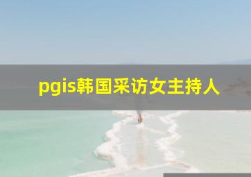 pgis韩国采访女主持人