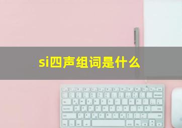 si四声组词是什么