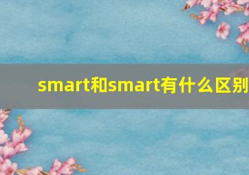 smart和smart有什么区别