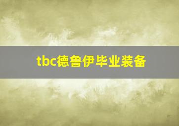 tbc德鲁伊毕业装备