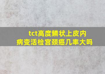 tct高度鳞状上皮内病变活检宫颈癌几率大吗