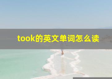 took的英文单词怎么读