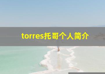 torres托哥个人简介