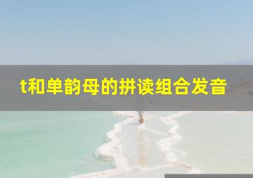 t和单韵母的拼读组合发音