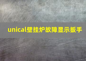 unical壁挂炉故障显示扳手