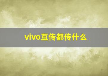 vivo互传都传什么