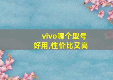 vivo哪个型号好用,性价比又高