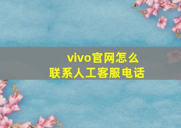 vivo官网怎么联系人工客服电话