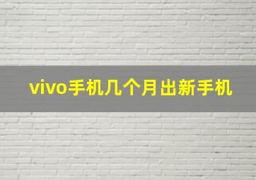 vivo手机几个月出新手机