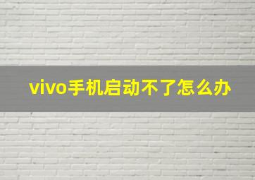 vivo手机启动不了怎么办