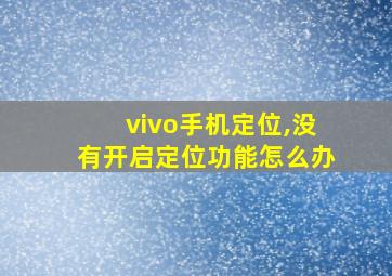 vivo手机定位,没有开启定位功能怎么办