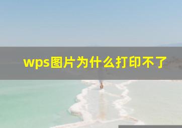 wps图片为什么打印不了