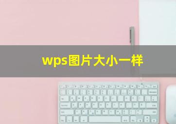 wps图片大小一样