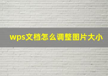 wps文档怎么调整图片大小