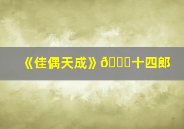 《佳偶天成》🍂十四郎