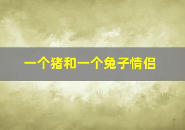 一个猪和一个兔子情侣