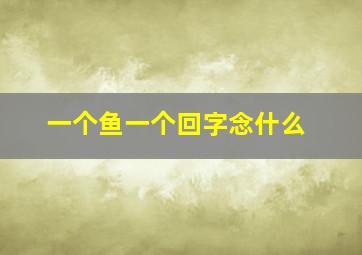 一个鱼一个回字念什么