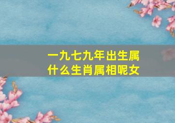 一九七九年出生属什么生肖属相呢女