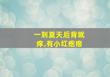 一到夏天后背就痒,有小红疙瘩