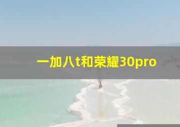 一加八t和荣耀30pro