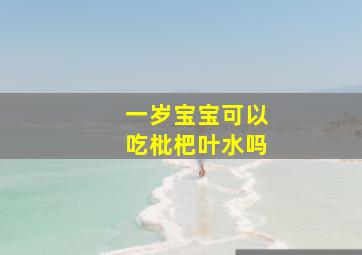 一岁宝宝可以吃枇杷叶水吗