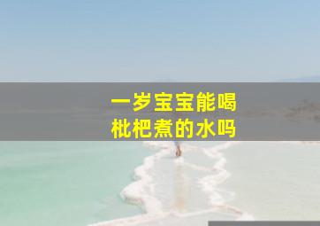 一岁宝宝能喝枇杷煮的水吗