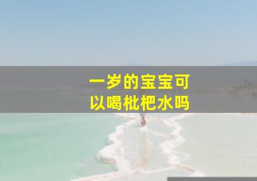 一岁的宝宝可以喝枇杷水吗