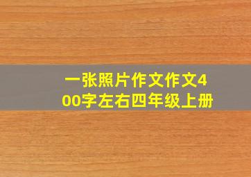 一张照片作文作文400字左右四年级上册