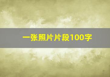 一张照片片段100字