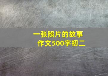 一张照片的故事作文500字初二