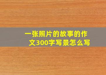 一张照片的故事的作文300字写景怎么写