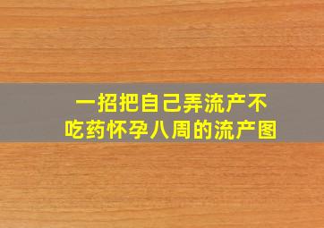 一招把自己弄流产不吃药怀孕八周的流产图