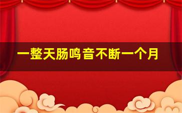 一整天肠鸣音不断一个月