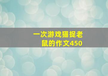 一次游戏猫捉老鼠的作文450