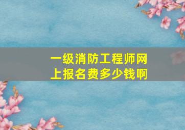 一级消防工程师网上报名费多少钱啊