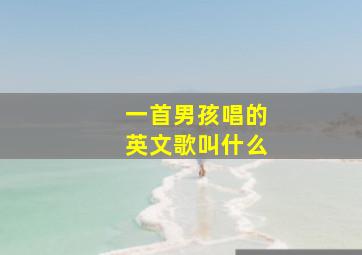 一首男孩唱的英文歌叫什么