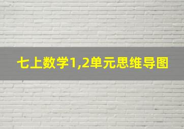 七上数学1,2单元思维导图