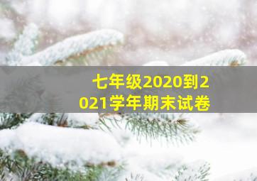 七年级2020到2021学年期末试卷