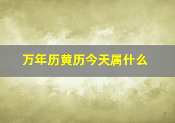 万年历黄历今天属什么