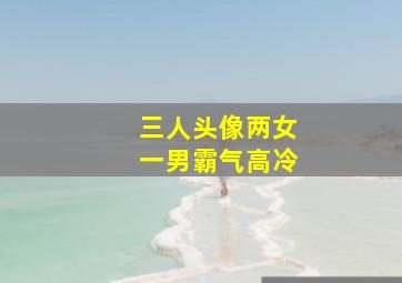 三人头像两女一男霸气高冷