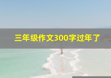 三年级作文300字过年了