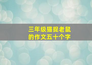 三年级猫捉老鼠的作文五十个字