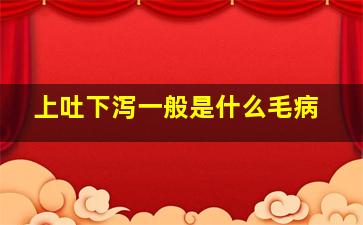 上吐下泻一般是什么毛病