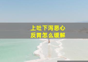 上吐下泻恶心反胃怎么缓解