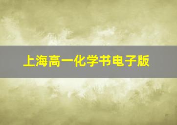 上海高一化学书电子版