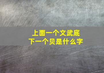 上面一个文武底下一个贝是什么字