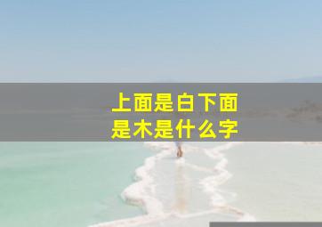 上面是白下面是木是什么字