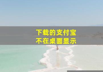 下载的支付宝不在桌面显示